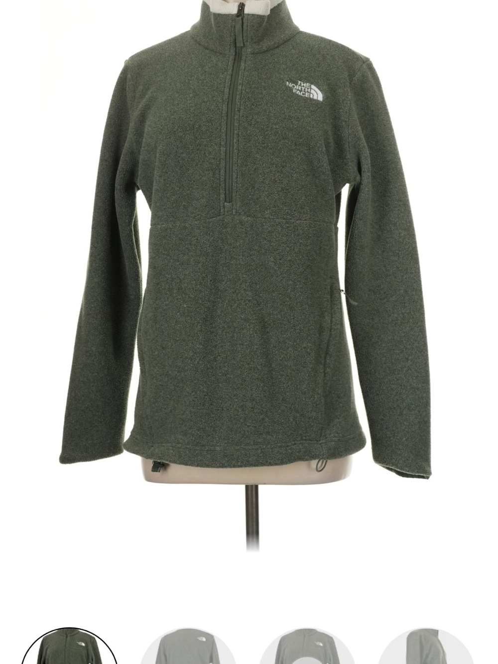 The North Face Women's Olive Half-Zip Fleece Pullover